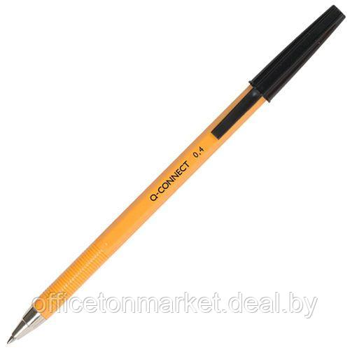 Ручка шариковая "Q-Connect", 0.4 мм, желтый, черный, стерж. черный - фото 1 - id-p197392998