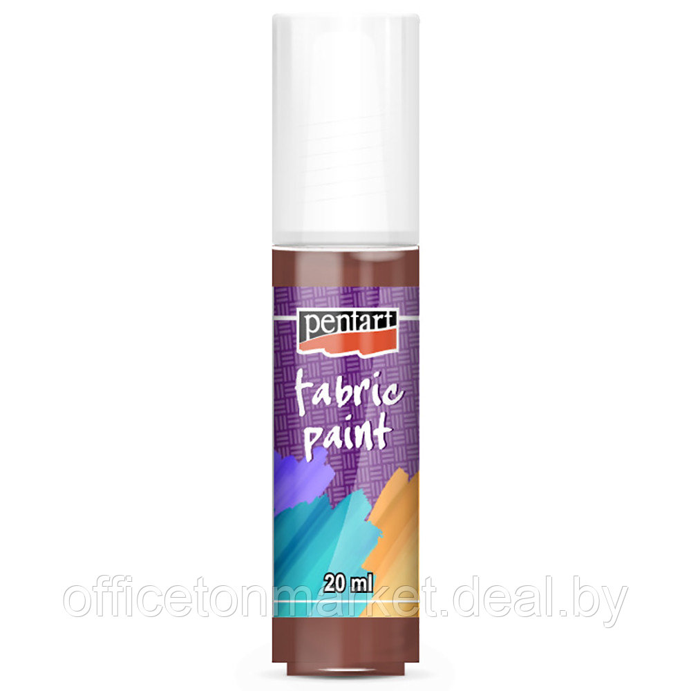 Краски для текстиля "Pentart Fabric paint", 20 мл, темно-коричневый - фото 1 - id-p197392964