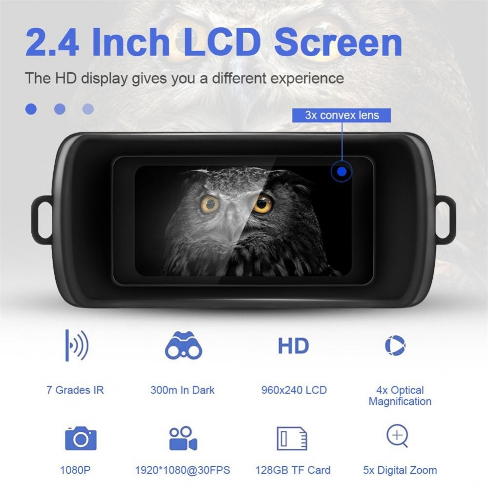 Бинокль цифровой ночного видения R6 (5-ти кратный zoom) с ЖК-экраном, Full HD инфракрасная (ИК) цифровая камер - фото 7 - id-p197401996