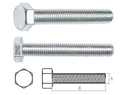 Болт М10х40 мм шестигр., цинк, кл.пр. 8.8, DIN 933 (20 кг) STARFIX