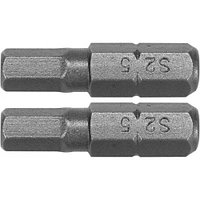 Бита HEX H5х25мм 1/4" (2шт) AlSl S2 "Yato"