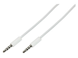 Аудио кабель 3,5 мм штекер-штекер 1 м белый REXANT