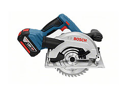 Аккум. циркулярная пила BOSCH GKS 18V-57 в кор. (18.0 В, 1 акк., 4.0 А/ч, Li-Ion, 165х20 мм, до 57 мм)