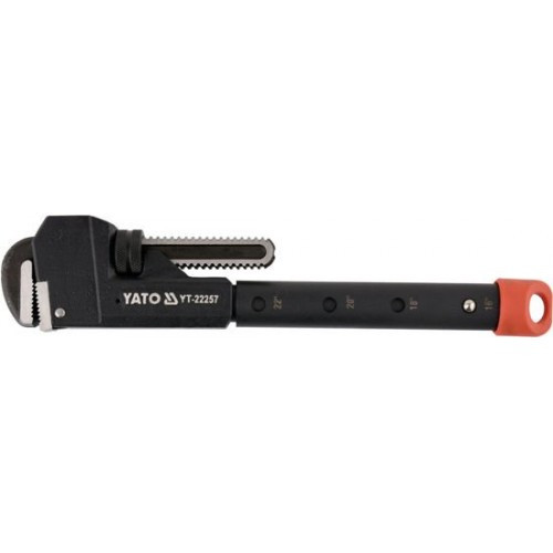 Ключ трубный разводной с телескопической ручкой 400-550мм, губки до 80мм. CrMo "Yato" - фото 1 - id-p197452974