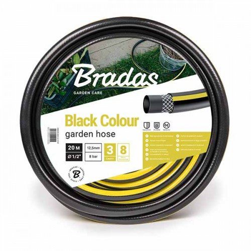 Шланг поливочный BLACK COLOUR 1" 25м "Bradas", Италия - фото 1 - id-p197465819