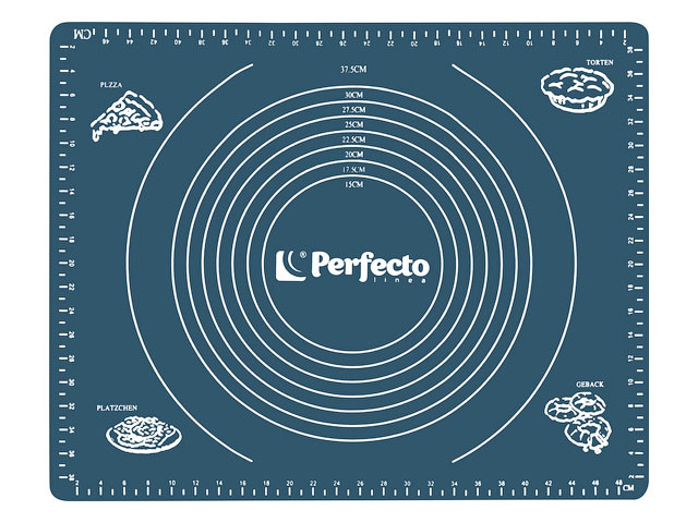 Коврик для теста с мерными делениями, силиконовый, 50х40 см, серия BLUESTONE, PERFECTO LINEA (Размер 50х40 - фото 1 - id-p197453043