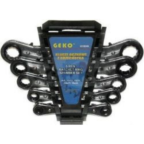 Ключи накидные трещоточные 6-22мм (набор 5пр.) "Geko" - фото 1 - id-p197452107