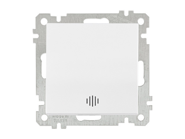 Выключатель 1-клав. (с подсветкой, скрытый, без рамки, винт. зажим) белый, DARIA, MUTLUSAN (10 A, 250 V, IP