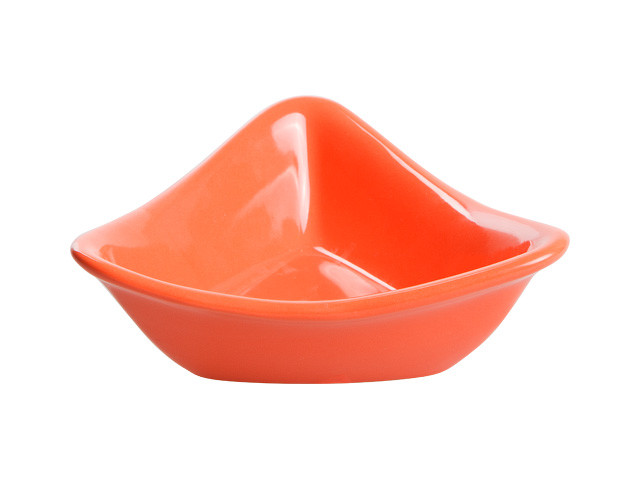 Салатник керамический, 132 мм, треугольный, серия Адана, оранжевый, PERFECTO LINEA (Супер цена!)