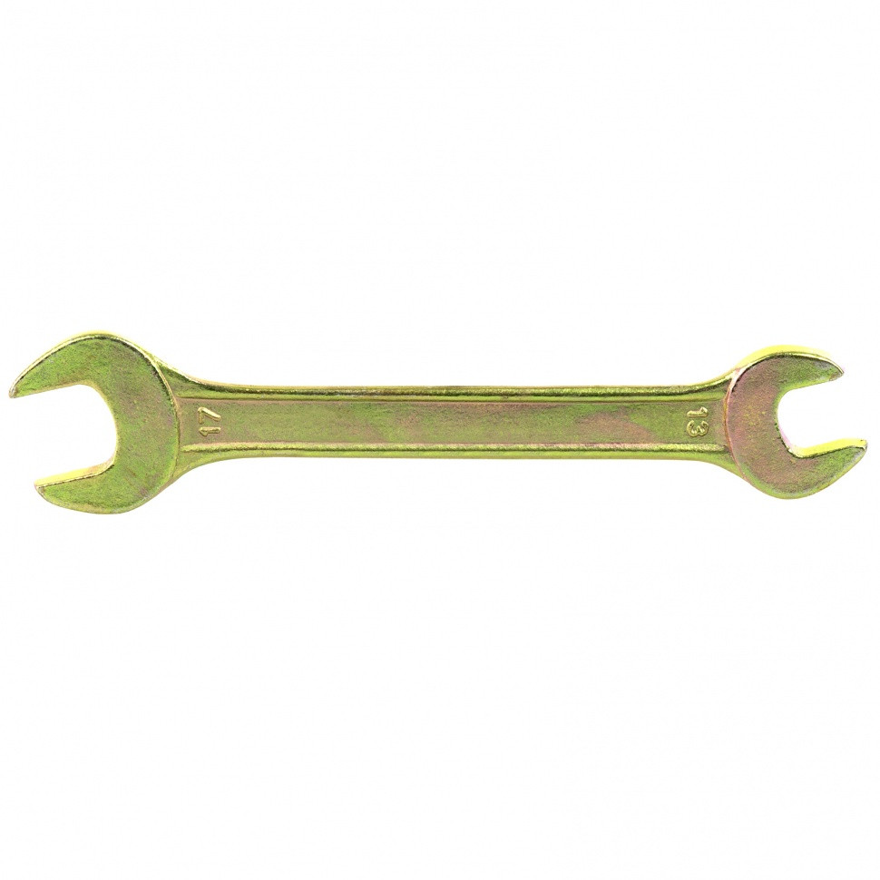 Ключ рожковый, 13 х 17 мм, желтый цинк Сибртех - фото 1 - id-p197452326