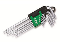 Набор ключей Torx T10-Т50 9шт с отверстием длинных TOPTUL