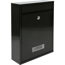 Ящик металлический почтовый 360х260х80мм черный "Vorel"