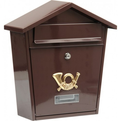 Ящик металлический почтовый 380х320х105мм коричневый "Vorel"