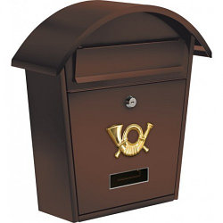 Ящик металлический почтовый 380х320х105мм коричневый "Vorel"