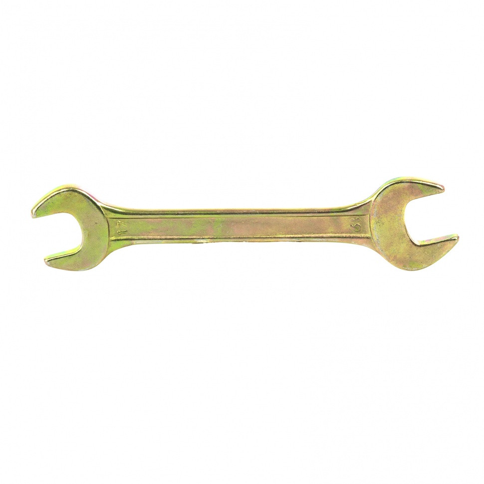 Ключ рожковый, 17 х 19 мм, желтый цинк Сибртех - фото 1 - id-p197452329