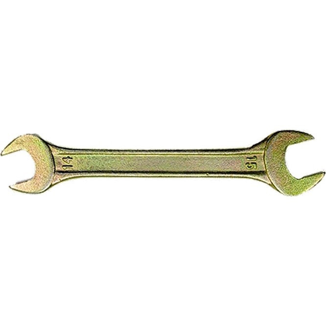 Ключ рожковый, 8 х 9 мм, желтый цинк Сибртех - фото 1 - id-p197452337