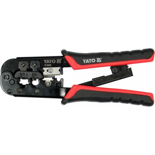 Пресс-клещи для обжима и зачистки кабеля (RJ45, RJ11, RJ12) "Yato" - фото 1 - id-p197449422