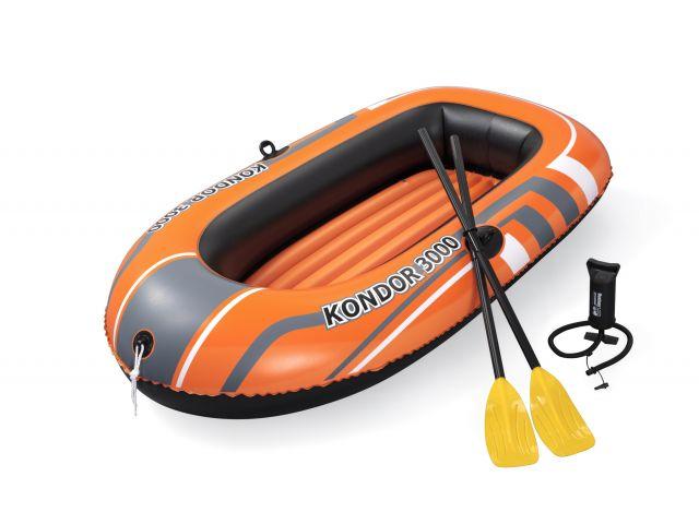 Надувная лодка трехместная Kondor 3000, 220х141 см + весла пластик., насос ручной, BESTWAY (от 6 лет) - фото 1 - id-p197459314