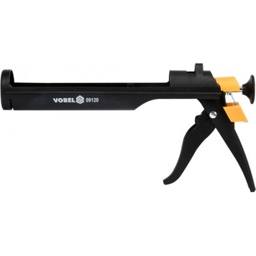 Пистолет для силикона полукорпусной 245мм пластиковый "Vorel" - фото 1 - id-p197464277