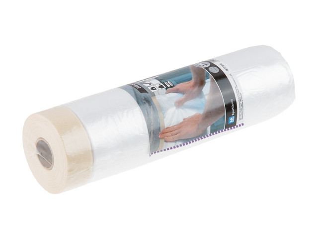 Пленка защитная с бумажной клейкой лентой 270смх16м COLOR EXPERT (для внутренних работ, укрывная) - фото 1 - id-p197457429