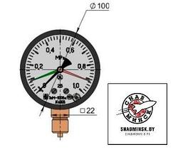 Манометр ЭКМ100Вм-600кПа-2.5