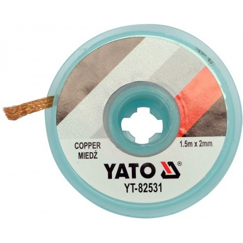 Медная лента для удаления припоя 2,0мм х 1,5м "Yato" - фото 1 - id-p197466590