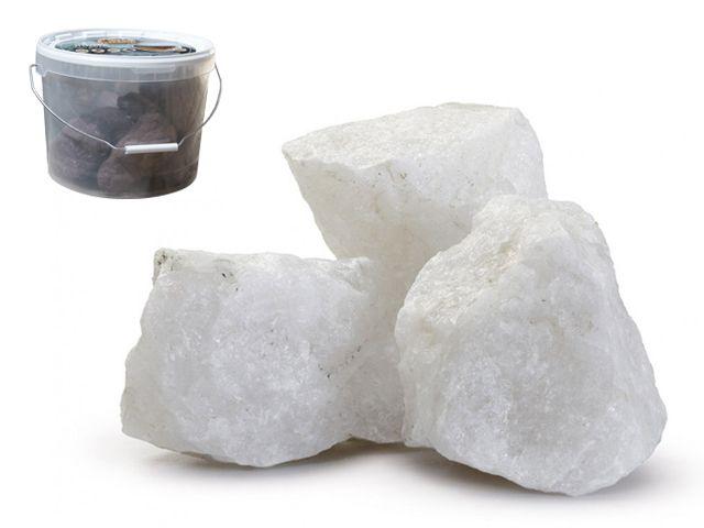 Камень для бани Кварц (жаркий лед), колотый, ведро по 10 кг, ARIZONE - фото 1 - id-p197478669