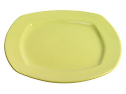 Тарелка обеденная керамическая, 275 мм, квадратная, серия Измир, оливковая, PERFECTO LINEA (Супер цена!)
