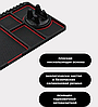 Противоскользящий коврик - держатель в автомобиль / подставка для телефона, черно-красный, фото 9
