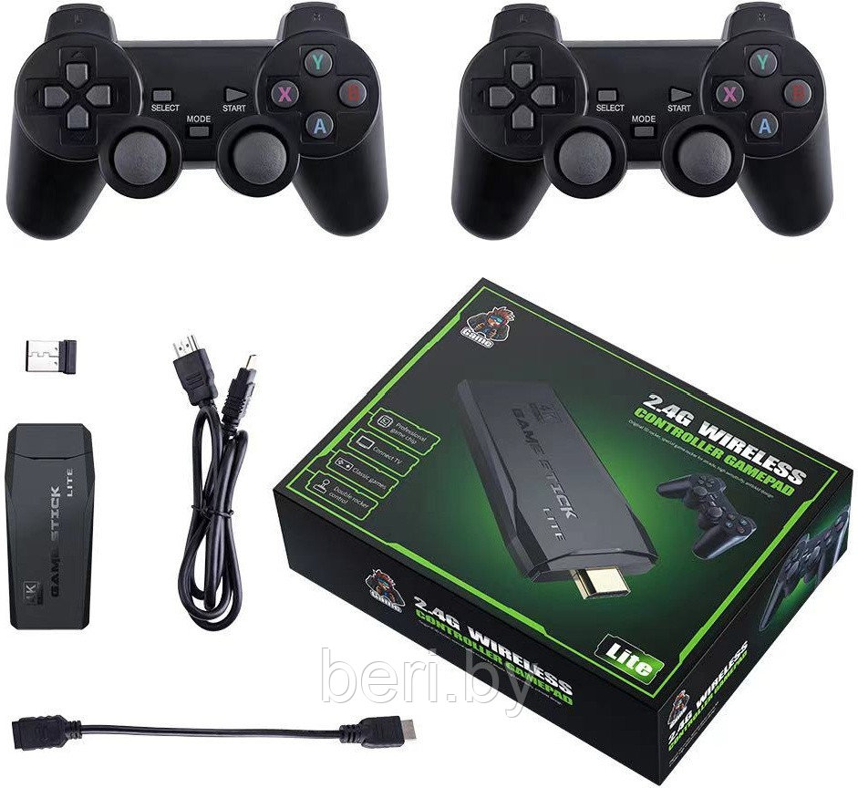 Игровая приставка Game Stick Lite 4К HDMI 64Gb 20000+ 2 беспроводных джойстика - фото 4 - id-p197496752