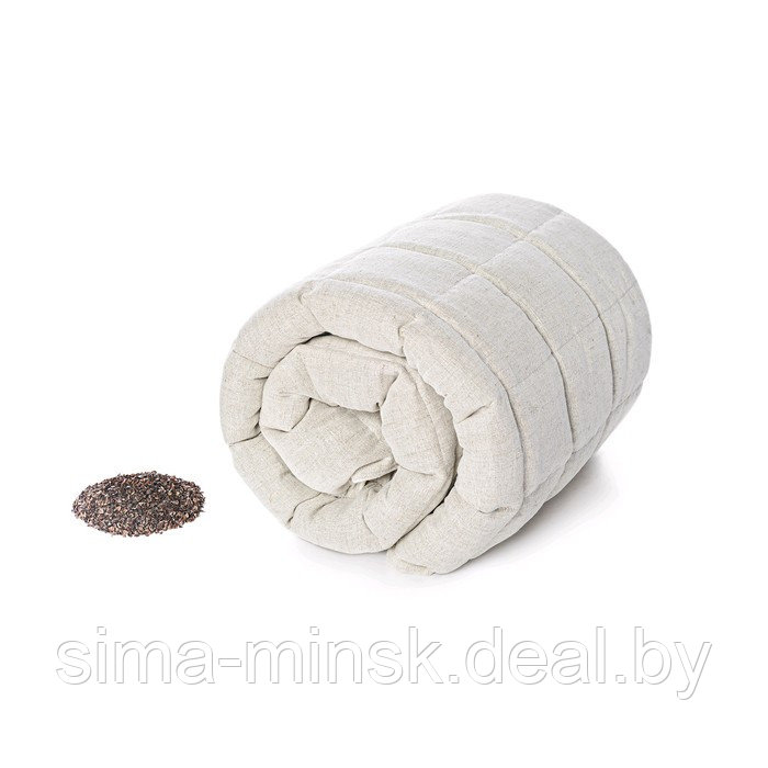 Одеяло утяжелённое, размер 90 × 120 см, лузга гречихи, лён/флис - фото 3 - id-p197495114