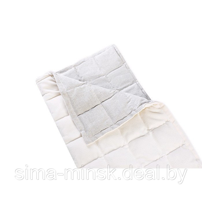 Одеяло утяжелённое, размер 90 × 120 см, лузга гречихи, лён/флис - фото 4 - id-p197495114