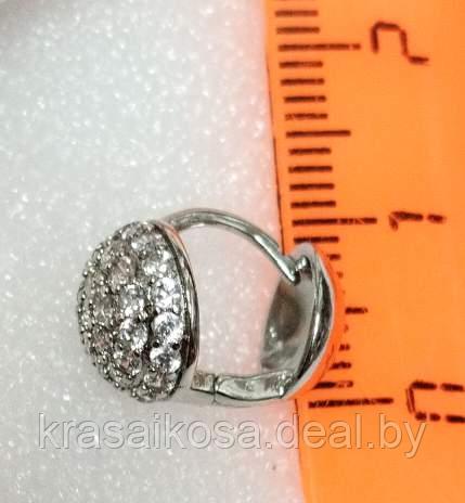 Серьги Xuping со стразами 616701 женские классические красивые серебристый бижутерия Ксюпинг - фото 2 - id-p132750316