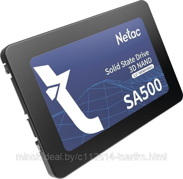 Netac SA500 2.5 SATAIII 3D NAND SSD 480GB, R/W up to 520/450MB/s, S - фото 1 - id-p197496360