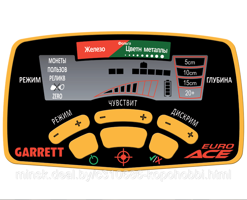 Металлоискатель Garrett Ace 350 (Ace Euro) - фото 4 - id-p6627059