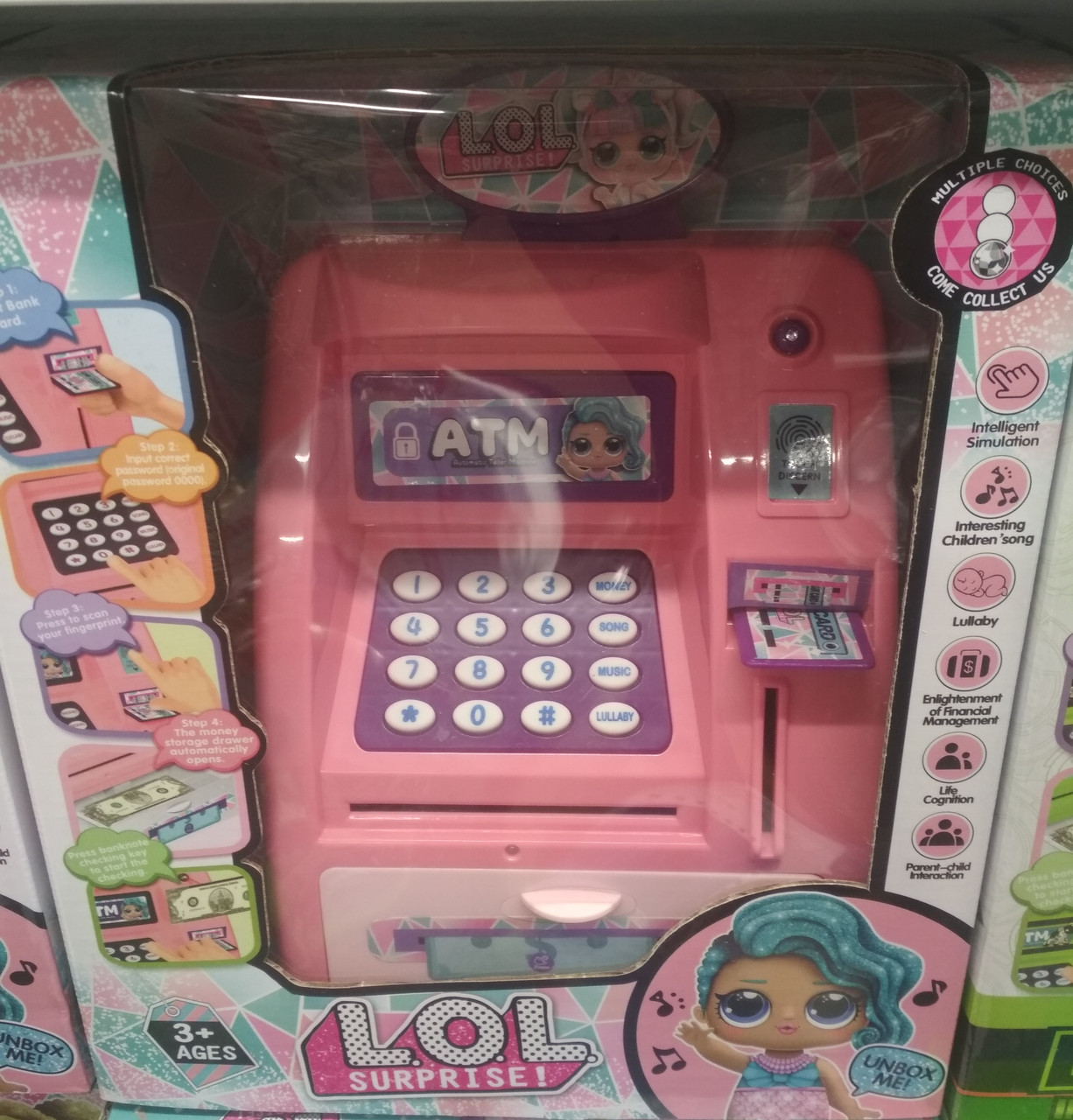 Детская копилка сейф+ банкомат с купюроприемником ЛОЛ - фото 2 - id-p197506056