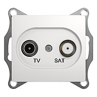 Розетка TV/SAT скрытой установки Глосса (механизм) оконечная 1DB (белый, б/рамки) GSL000197