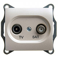 Розетка TV/SAT скрытой установки Глосса (механизм) оконечная 1DB (перламутр, б/рамки) GSL000697