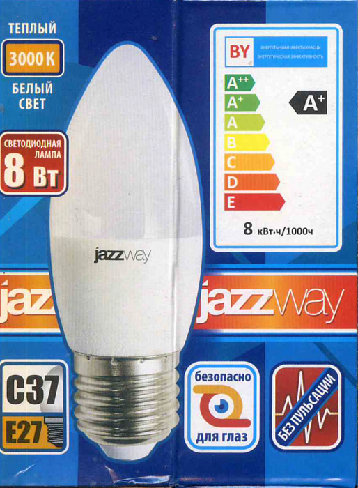 Лампа LED E27 8Вт свеча мат. 4000K - фото 1 - id-p197519098