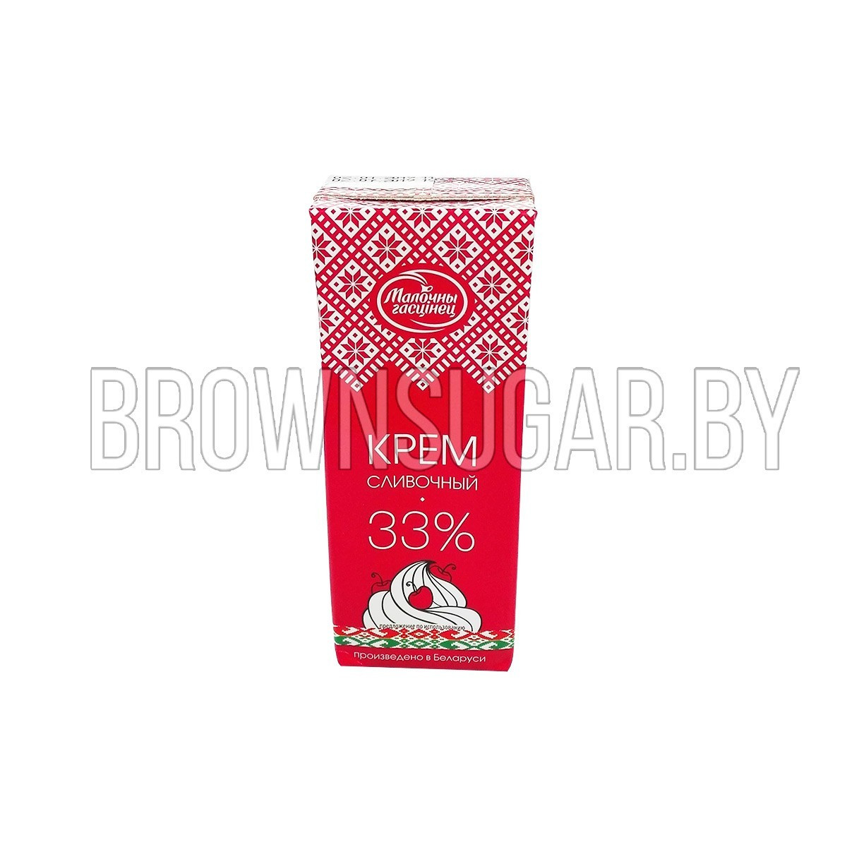 Крем сливочный ультрапастеризованный Молочный гостинец 33% (Беларусь, 200 мл) - фото 1 - id-p197430043