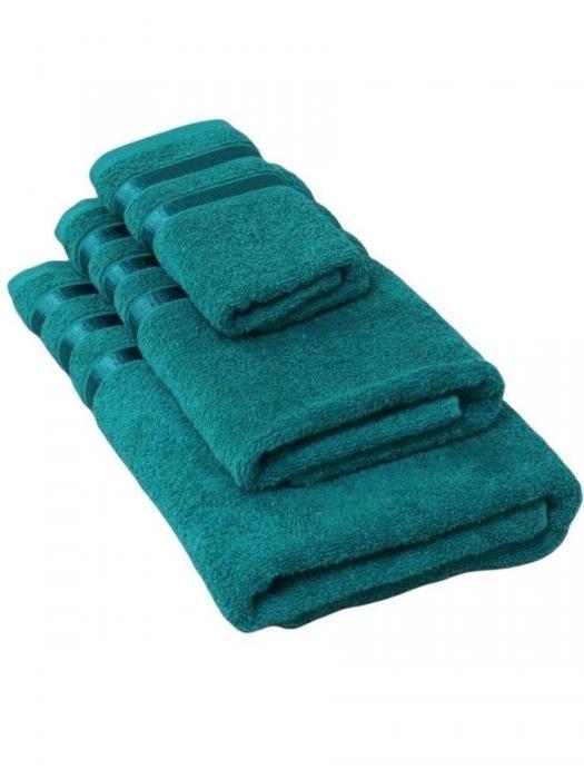 Полотенца банные махровые в наборе 3 штуки зеленые для ванной рук ног лица - фото 3 - id-p197522753