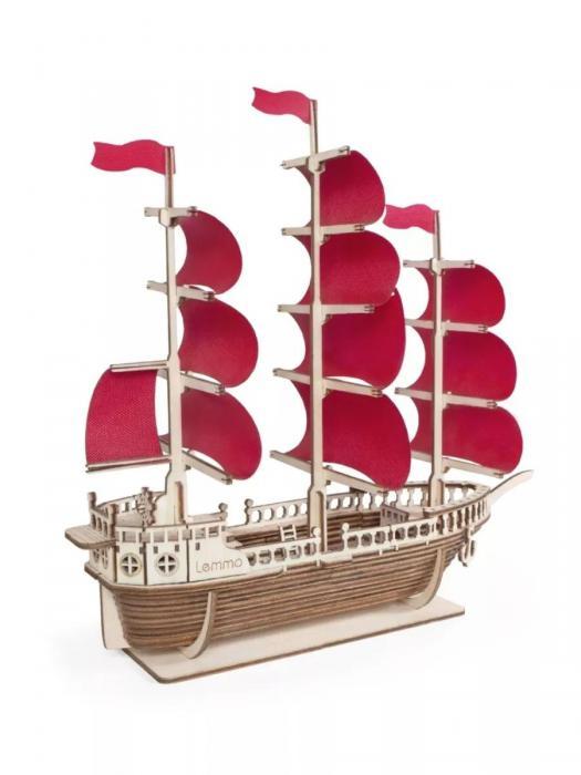 Сборная модель из дерева Корабль для сборки Деревянный конструктор Кораблик - фото 6 - id-p197523222