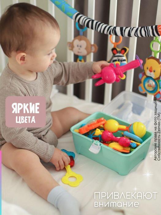 Развивающие игрушки для новорожденных малышей до года мальчиков девочек Набор погремушек на коляску - фото 10 - id-p197523303