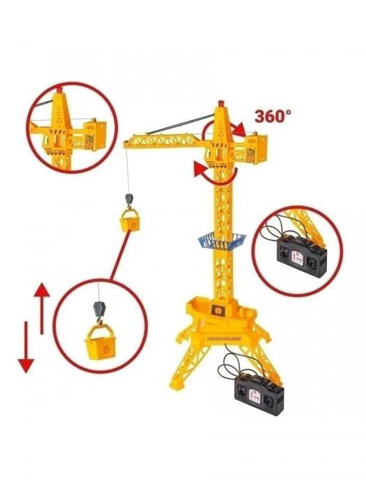 Игрушечный подъемный кран игрушка радиоуправляемая на пульте строительный большой детский - фото 4 - id-p197523362