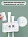 Дозатор для зубной пасты настенный органайзер подставка держатель в ванную под зубные щетки, фото 7