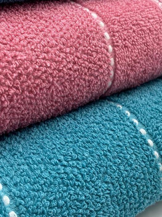 Набор полотенец для ванной махровые банные розовый голубой подарочный комплект в баню 4 штуки - фото 5 - id-p197523385