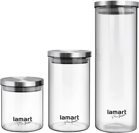 Набор стеклянных баночек для сыпучих продуктов Lamart Peut LT6025 - фото 1 - id-p197538316