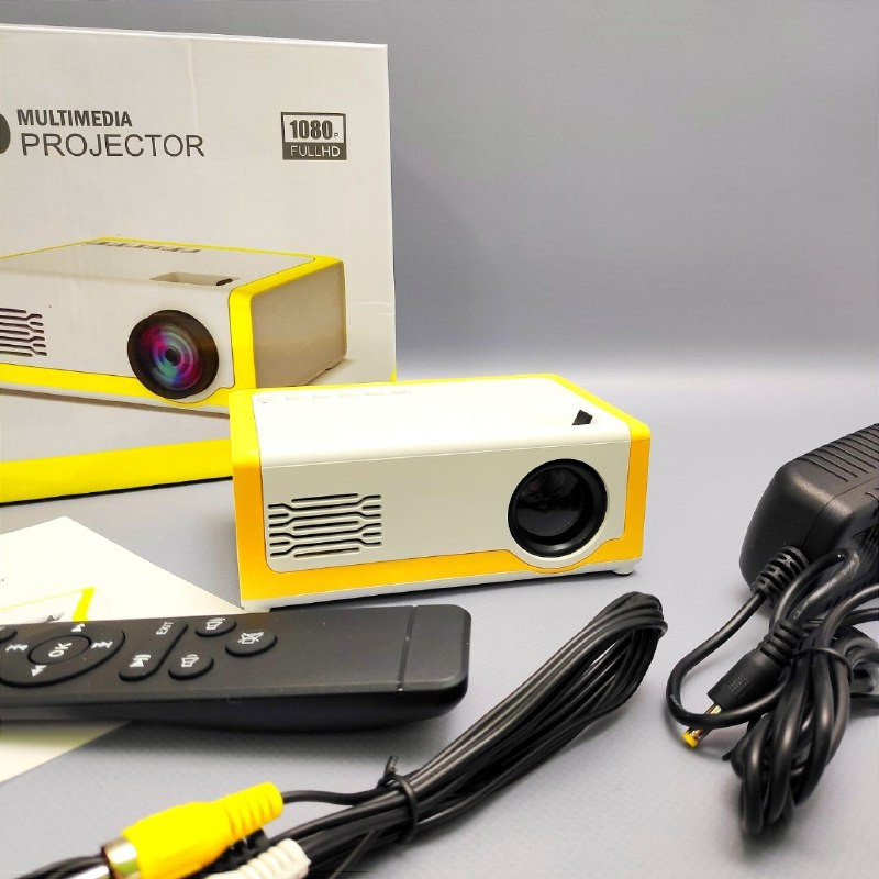Мультимедийный портативный светодиодный LED проектор Mini Projector M1 FULL HD 1080p (HDMI, USB, пульт ДУ) - фото 1 - id-p197559849