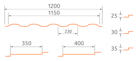 Металлочерепица МП Монтекристо-ML NormanMP (ПЭ-01-3020-0.5) (Наценка на цвет) RAL 3020 Красный насыщенный, фото 2