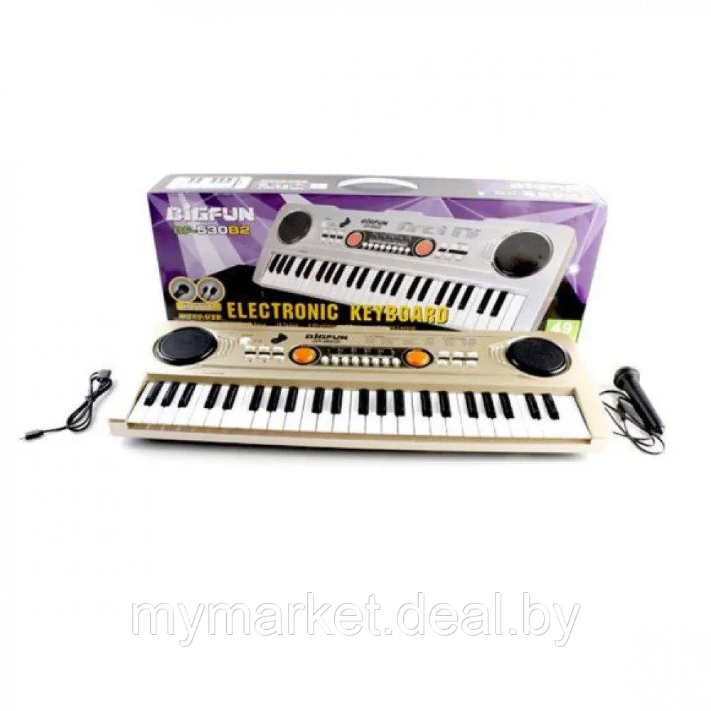 Детский синтезатор-пианино с микрофоном и USB Bigfun - фото 3 - id-p197570150